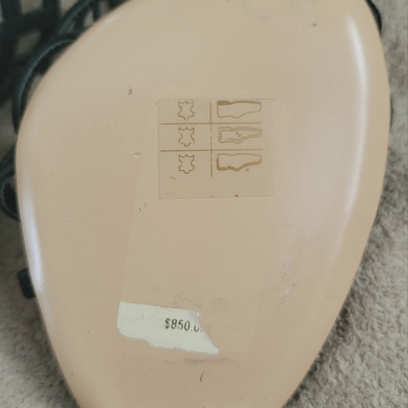 Gianvito Rossi Black Suede Caged Stiletto Heels Size 9.5/41 Like New Condition - Picture 8 of 16